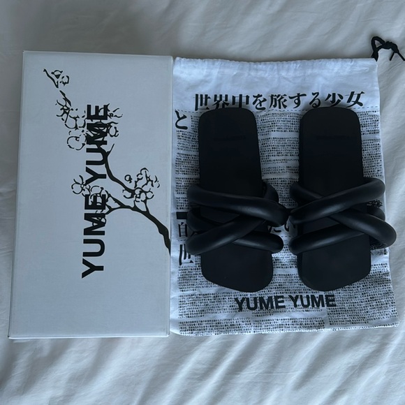 YUME YUME Black Tyre Sandals - Picture 2 of 6